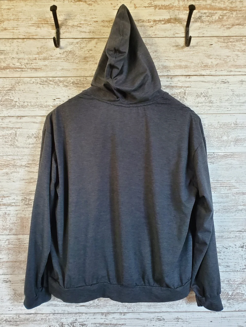 Free Country Women’s Cloud Knit Full Zip Hoodie Jacket Charcoal Grey L - Picture 3 of 9
